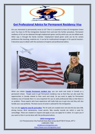Get Professional Advice for Permanent Residency Visa