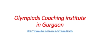 Olympiads Coaching institute in Gurgaon