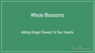 Buy Ginger Flowers in Bulk and Add Them to Your Events