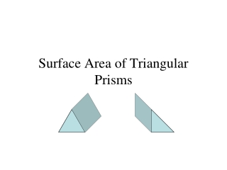 Surface Area of Triangular Prisms