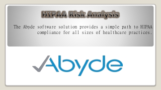 Hipaa Risk Analysis/Abyde