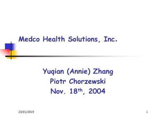 Medco Health Solutions, Inc .