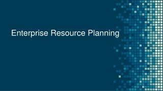 Enterprise Resource Planning