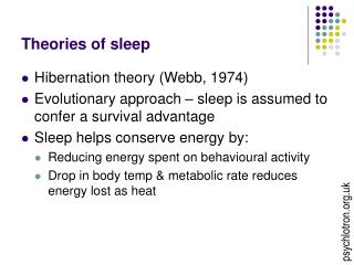 Theories of sleep