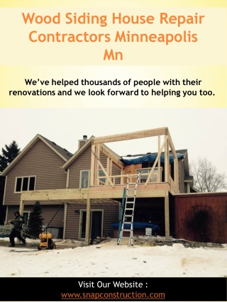 Wood Siding House Repair Contractors Minneapolis
