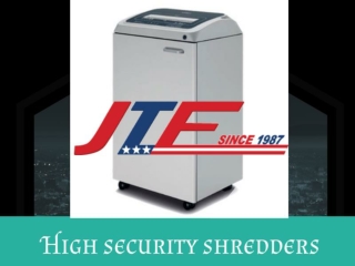 High Security Shredder is the Best Thing at Office