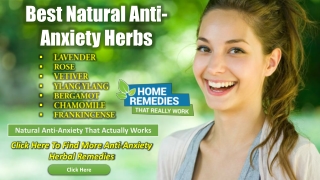 Natural Herbs For Anti-Anxiety