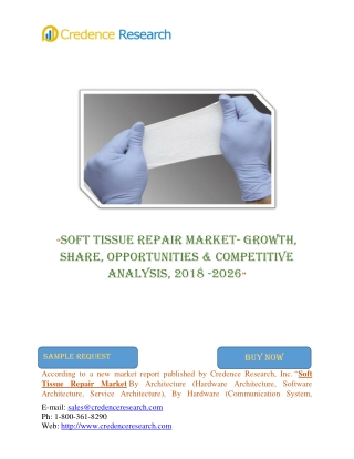 Global Soft Tissue Repair Market Is Expected To Reach US$ 22.13 Bn In Terms Of Value By 2025