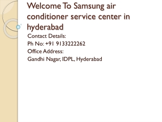 Samsung Air conditioner service center in Hyderabad