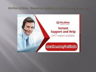 mcafee.com/activate - Download, Install and Activate McAfee