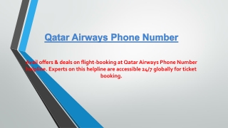 Flight Booking at Low Cost on Qatar Airways Phone Number
