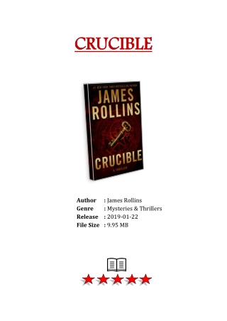 [EBook] Read Online and PDF Download Crucible By James Rollins