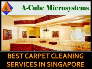 Best Carpet cleaning services in Singapore