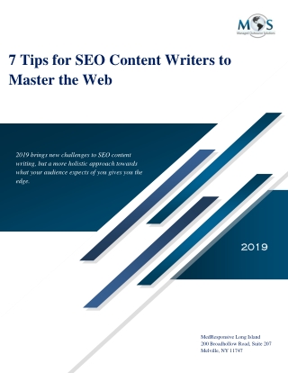 7 Tips for SEO Content Writers to Master the Web