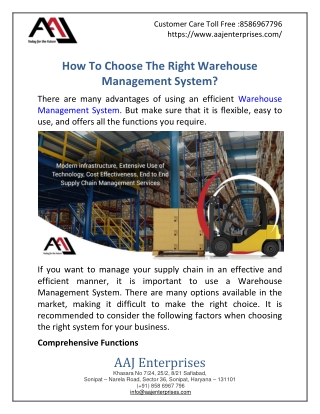 How To Choose The Right Warehouse Management System?