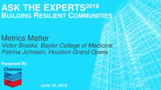 Ask The Experts 2018 Building Resilient C ommunities