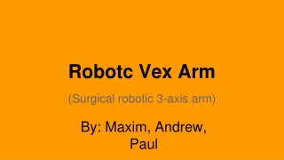 Robotc Vex Arm