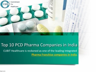 Top 10 pcd pharma companies in india