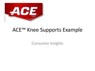 ACE™ Knee Supports Example