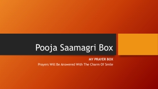 Pooja Saamgari Box: Best Housewarming Gift made by MBCN Students