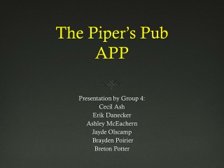 The Piper’s Pub APP