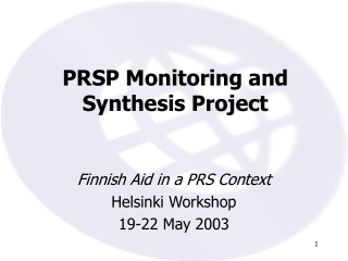 PRSP Monitoring and Synthesis Project