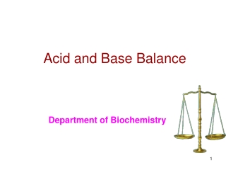 Acid and Base Balance