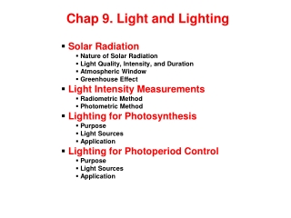 Chap 9. Light and Lighting