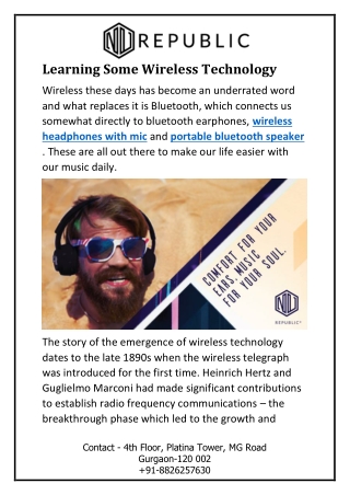 Learning Some Wireless Technology