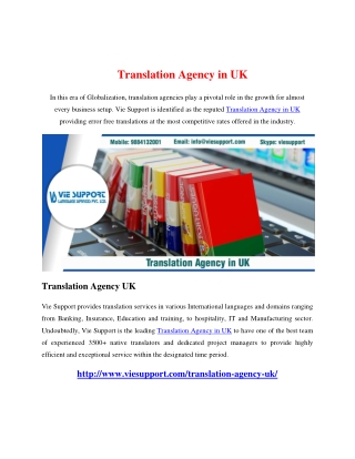 Translation Agency in UK