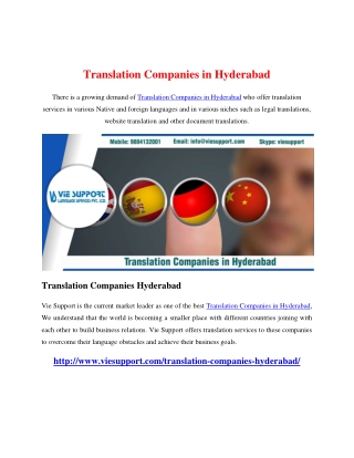 Translation Companies in Hyderabad