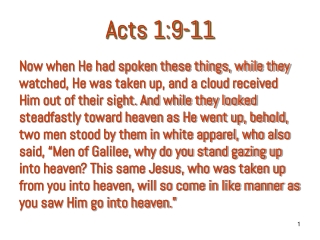 Acts 1:9-11
