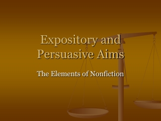 Expository and Persuasive Aims