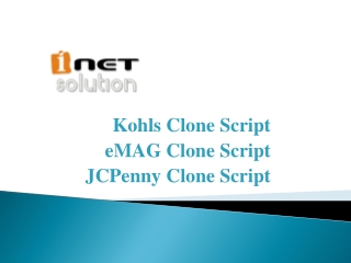 Kohls Clone Script - eMAG Clone Script