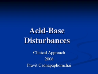 Acid-Base Disturbances