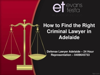 How to Find the Right Criminal Lawyer in Adelaide