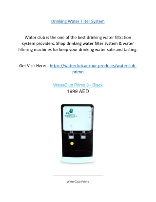 Best Drinking Water Filtration System