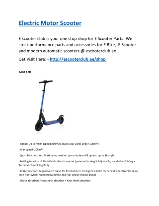 E Scooter Shop