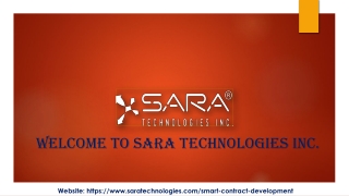 Smart Contract Development Services - Sara Technologies