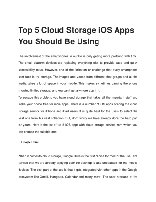 Top 5 Cloud Storage iOS Apps You Should Be Using