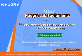 Mechanical Engineering Laboratory Equipments Manufacturers