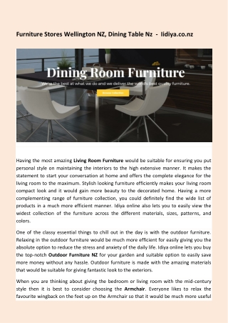 Furniture Stores Wellington NZ, Dining Table Nz - Iidiya.co.nz