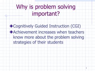 Why is problem solving important?