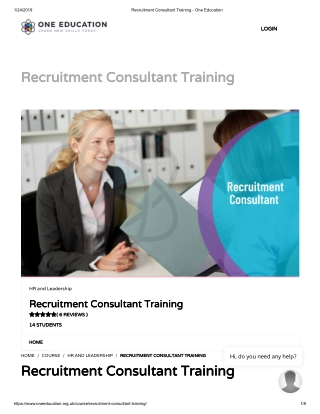Recruitment Consultant Training