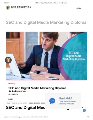 SEO and Digital Media Marketing Diploma - One Education