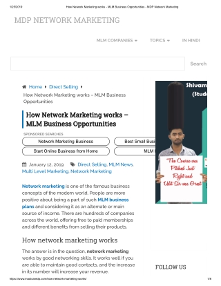 How Network Marketing works – MLM Business Opportunities