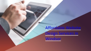 Affordable Website Design Services in Windsor
