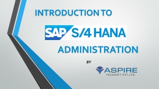 SAP HANA Admin Course – S/4 HANA Training Pune | Aspire Techsoft