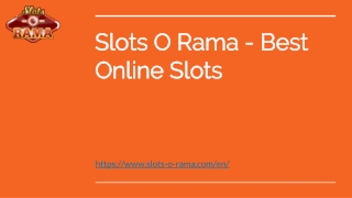 Free Slot Games for Fun - Slots O Rama