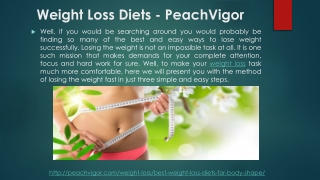 Most Extreme Weight Loss Diets Plan - PeachVigor